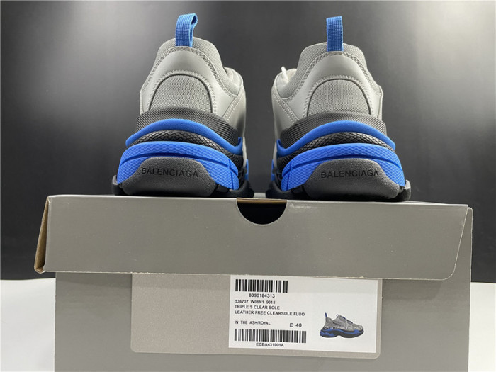bl triple s trainers sneakers silver 051318