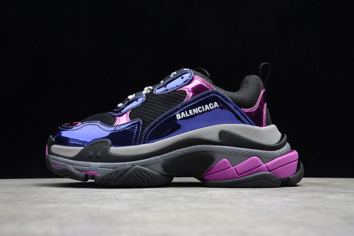 bl triple s trainers sneakers purple 030517