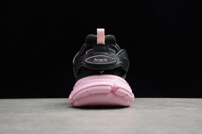 bl track led trainers sneaker black pink 10605