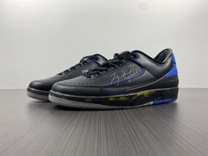 jordan 2 retro low sp off-white black blue dj4375-004