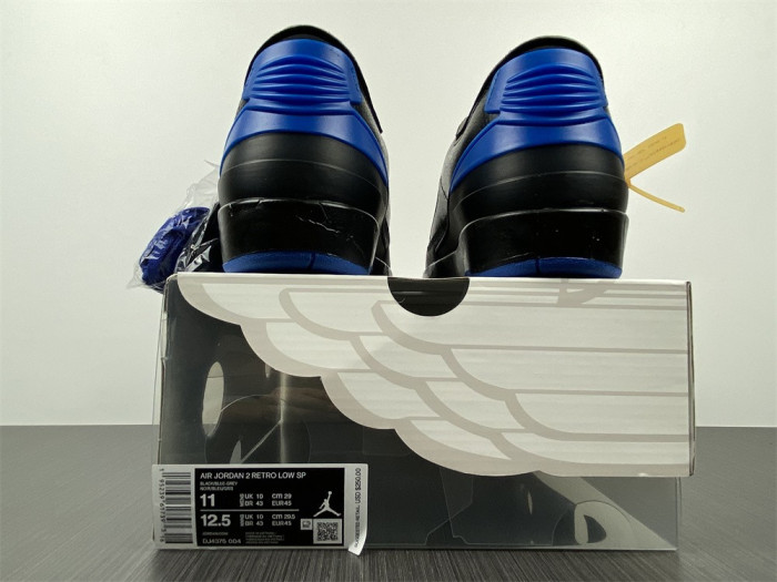 jordan 2 retro low sp off-white black blue dj4375-004