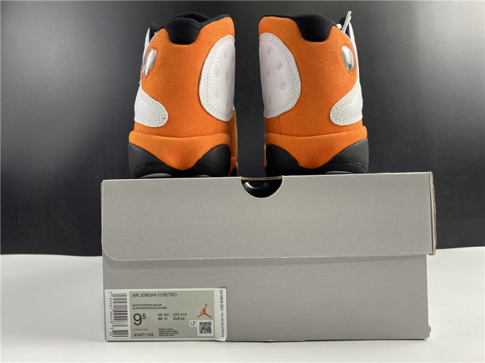 air jordan retro 13 starfish white black 414571-108