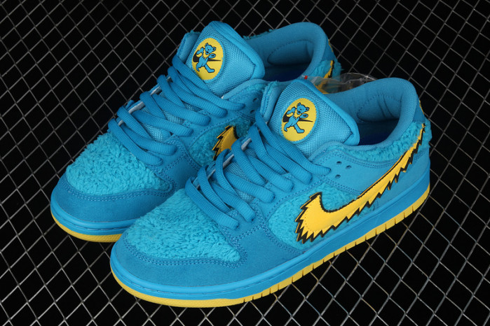 grateful dead x nike dunk low sb "blue bear" cj5378-400