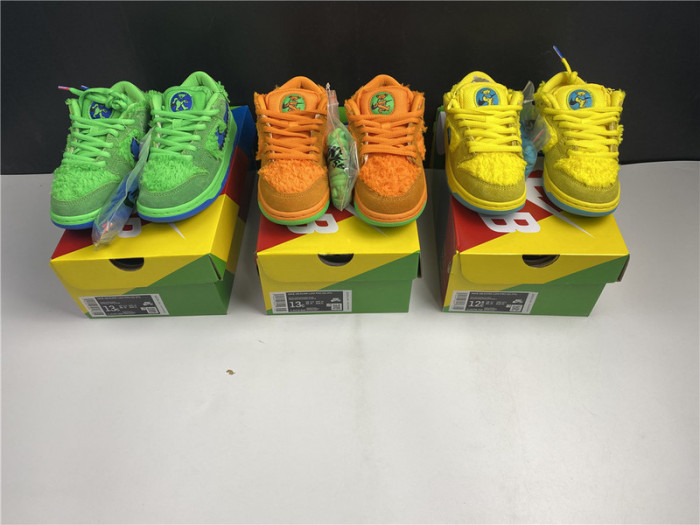 grateful dead x nike sb dunk kids low "orange bear"-cj5378-800