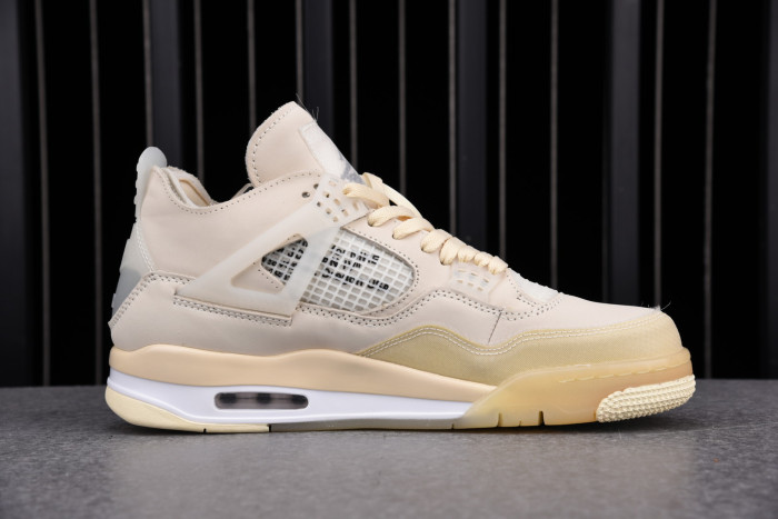 off-white air jordan 4 sail (2020) cv9388-100