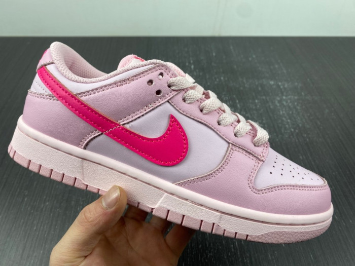 nike dunk low gs triple pin dh9765-600