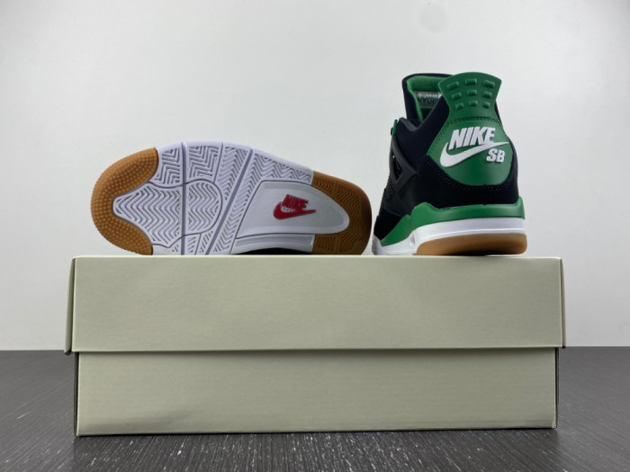 nike sb x air jordan 4 black green 2023 dr5415-030