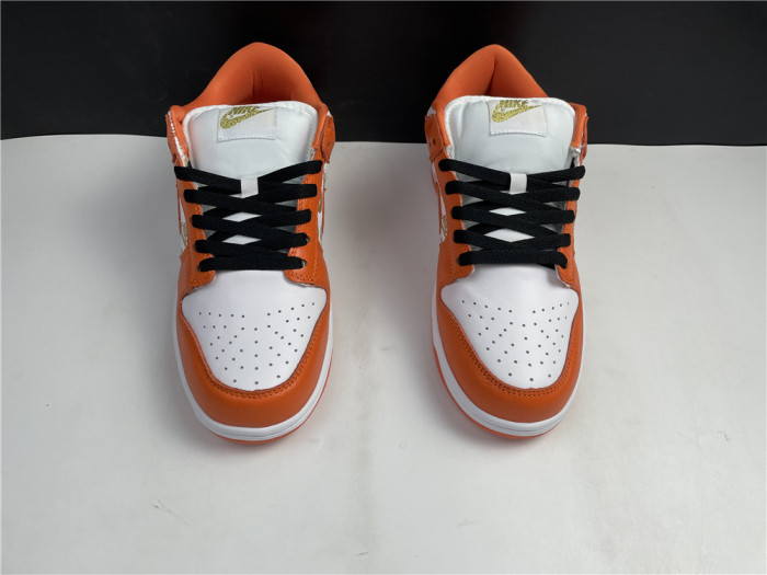 nike sb dunk low white black orange dh3228-161