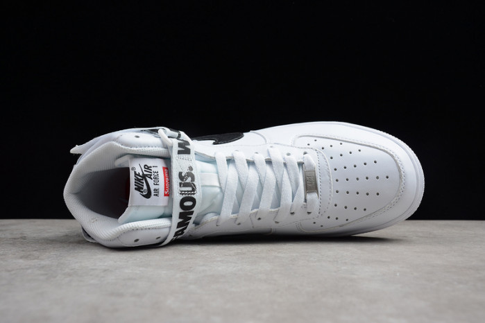nike air force 1 one high hi white world famous - 698696-100