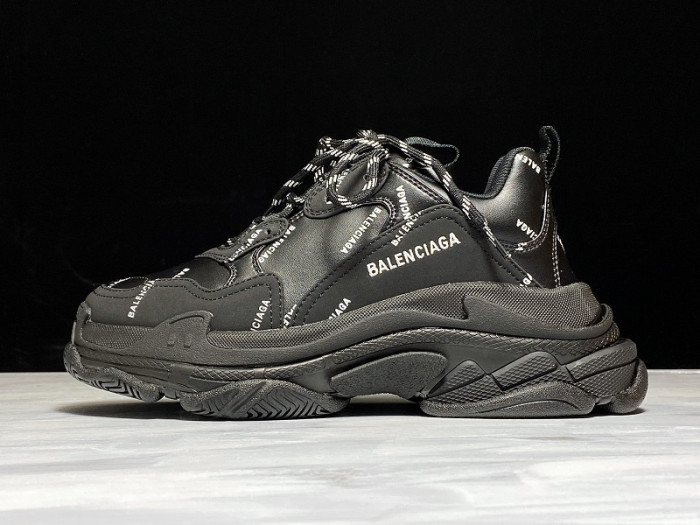 bl triple s trainers black letters h903p8084