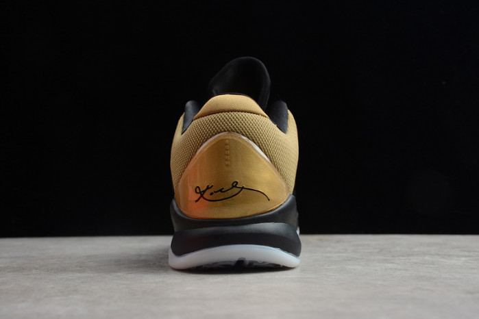 kobe 5 big stage away black/metallic gold-white 386429-008