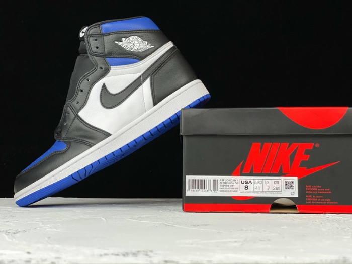air jordan 1 retro high black game royal - 555088-041